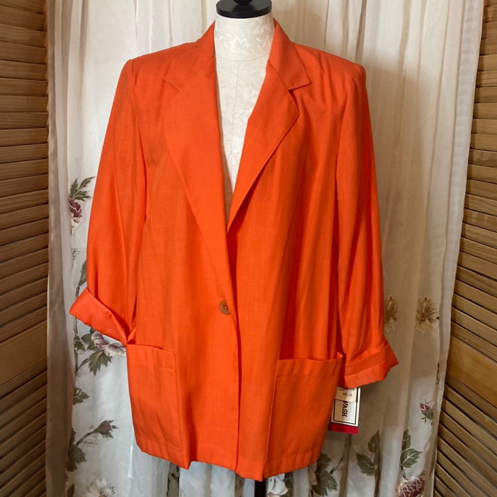 NWT Sag Harbor Jacket Orange Size 14